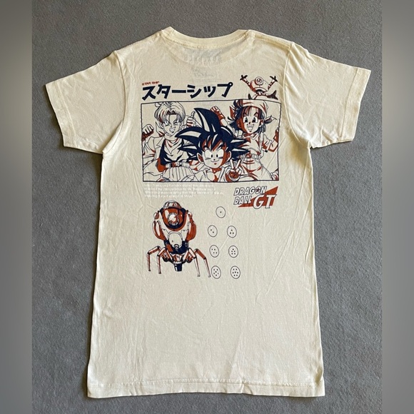 Dragon Ball GT Goku T-Shirt Men’s XS Beige Anime Graphic Tee - Picture 2 of 6